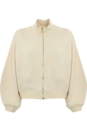 Twin-Set Jacka, Dam, XL, Bomull, Bomberjacka i bomull med ribbade detaljer