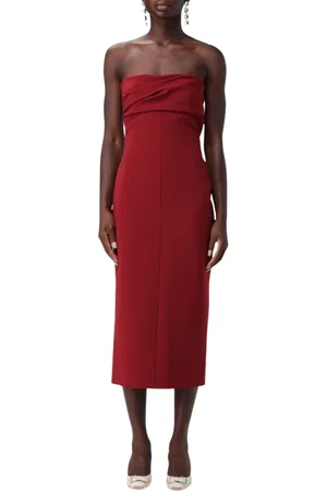 Serafini Klänning, Dam, M, Röd Sheath Klänning Elegant Feminin Stil