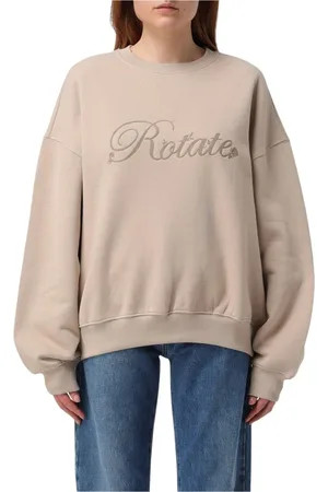 ROTATE Sweatshirts & Hoodies, Dam, S, Bomull, Lila Broderad Sweatshirt