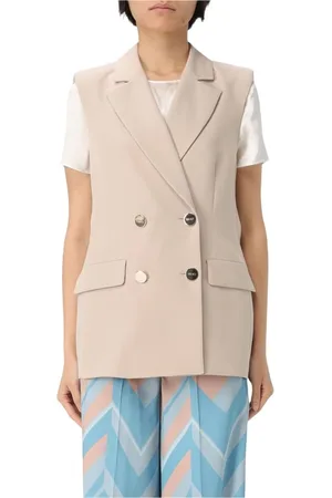 Liu Jo Jacka, Dam, L, Elegant Waistcoat med Klassisk Skräddarsy