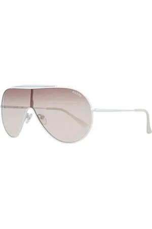 Guess Accessoarer, Dam, ONE Size, Vit Aviator Dam Solglasögon Gradient Brun