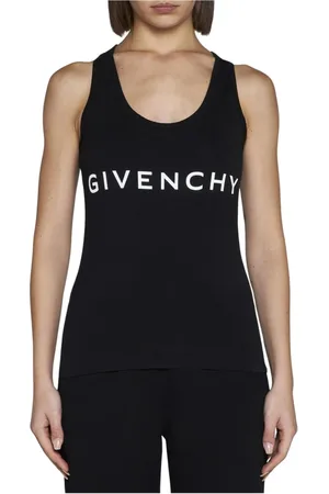 Givenchy Topp, Dam, S, Bomull, Logo Tank Top Vit Kvinna