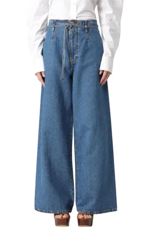 Etro Jeans, Dam, W28, Bomull, Högmidjade Wide Leg Jeans