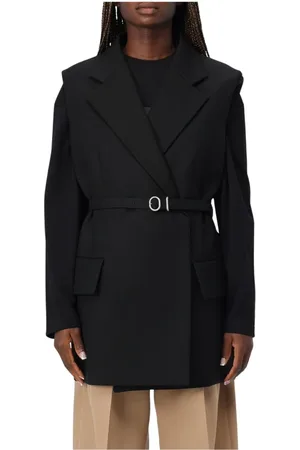 Jil Sander Jacka, Dam, S, Svart Ull Blazer Väst