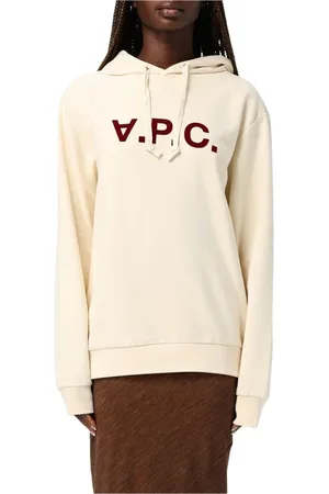 A.P.C. Sweatshirts & Hoodies, Dam, S, Bomull, Grå Logo Hoodie Stilfull Sweatshirt