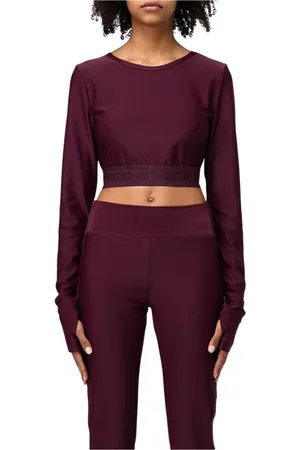 VERSACE Topp, Dam, XS, Violet Crop Top Chic Modern Look