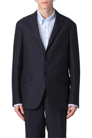 Etro Jacka, Herr, L, Bomull, Blå Bomullsblandning Blazer