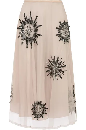Maliparmi Kjol, Dam, 2Xs, Polyester, Blommig Polyesterkjol
