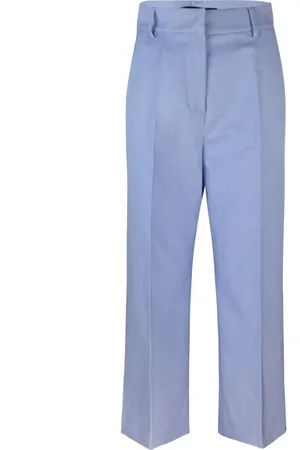 Max Mara Byxor, Dam, M, Linne, Blå Linnebyxor