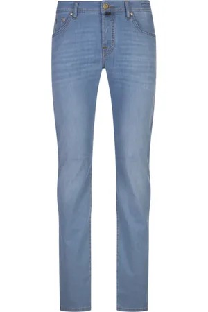 Jacob Cohen Jeans, Herr, W32, Bomull, Blå Bomullsblandning Byxor