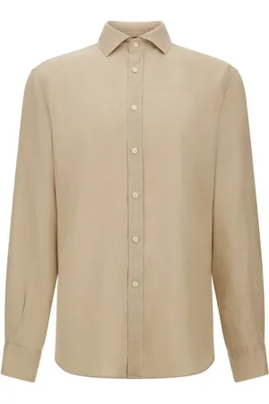 Boggi Milano Skjorta, Herr, 3Xl, Linne, Regular Fit Linnesskjorta
