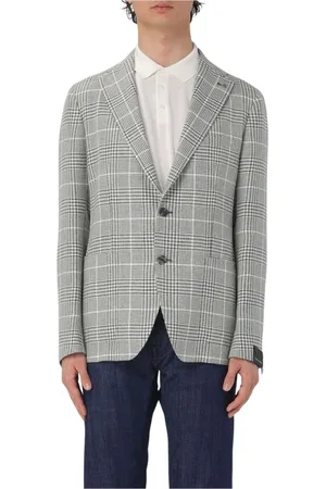 TAGLIATORE Jacka, Herr, M, Linne, Glen Plaid Linneblazer