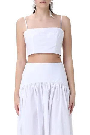Staud Topp, Dam, S, Stilren Vit Crop Top