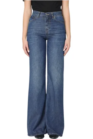 Dondup Jeans, Dam, W29, Stiliga Blå Wide Leg Jeans