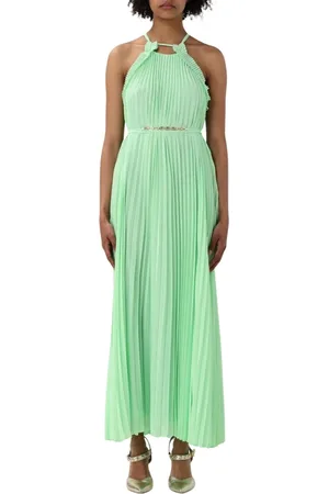 Twin-Set Klänning, Dam, XL, Polyester, Elegant Halter Maxi Klänning