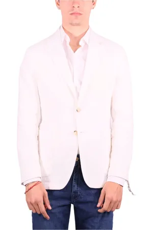 Manuel Ritz Jacka, Herr, 2Xl, Linne, Vit Linnejacka Nuvola Linje