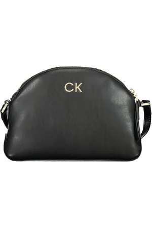 Calvin Klein Väska, Dam, ONE Size, Polyester, Svart Axelväska med Dragkedja