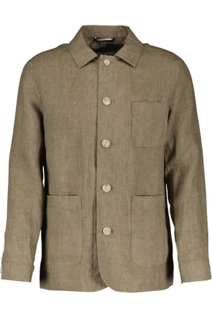 HUGO BOSS Jacka, Herr, M, Linne, Linneskjorta Jacka i Brun