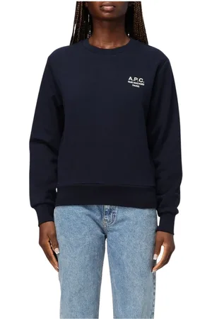 A.P.C. Sweatshirts & Hoodies, Dam, S, Bomull, Blå Rue Madame Paris Sweatshirt