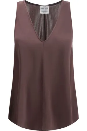 FORTE FORTE Topp, Dam, XL, Satin Top med V-ringning