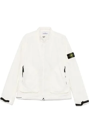 Stone Island Jacka, Herr, XL, Vit Jacka Stilren och Bekväm