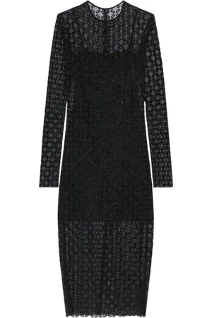 Givenchy Klänning, Dam, M, Svart Spets Midi Klänning