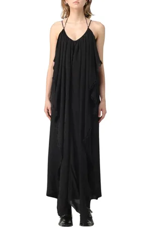 UMA WANG Klänning, Dam, S, Elegant Maxi Klänning med Frans Detalj