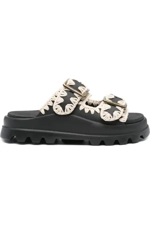 Mou Skor, Dam, 37 EU, Svarta Sandaler med 2 Band