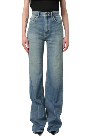 Saint Laurent Jeans, Dam, W29, Bomull, Bred Ben Höga Jeans