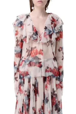 Serafini Blusar & Skjortor , Dam, XS, Blommig Volangblus