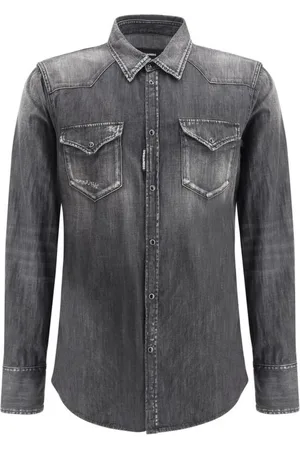 Dsquared2 Skjorta, Herr, L, Bomull, Klassisk Westernskjorta med ficklock
