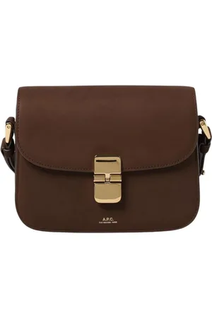 A.P.C. Väska, Dam, ONE Size, Läder, Brun Läder Crossbody Väska