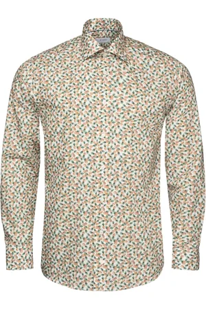 Eton Skjorta, Herr, 3Xl, Bomull, Slim Fit Ananas Tryck Skjorta