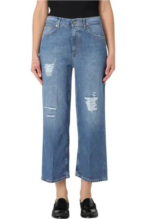 Dondup Jeans, Dam, W27, Stiliga Distressed Wide Leg Jeans