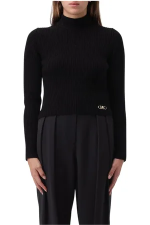 Michael Kors Stickade tröjor & koftor, Dam, L, Räfflad Mock Neck Sweater