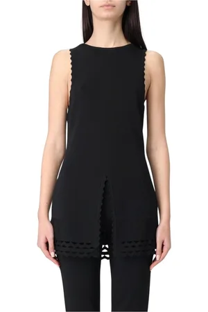 Twin-Set Topp, Dam, S, Svart Stickad Tank Top