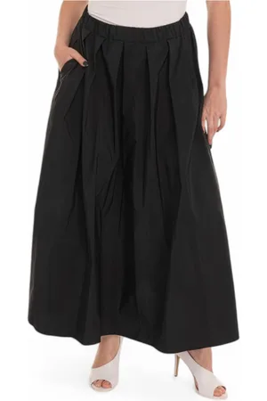 Max Mara Kjol, Dam, M, Bomull, Veckad långkjol med fickor