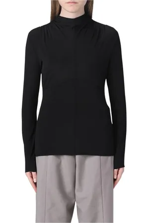 Jil Sander Topp, Dam, M, Polyester, Svart långärmad topp
