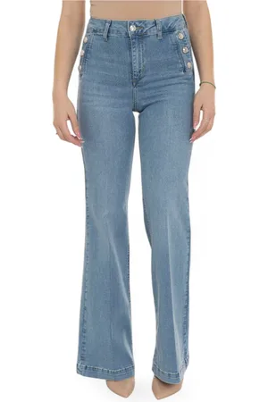 Liu Jo Jeans, Dam, W32, Bomull, Högmidjade klockade flare jeans
