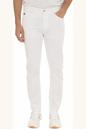 HUGO BOSS Jeans, Herr, W35, Denim, 5-ficka Denim Jeans med Logodetaljer