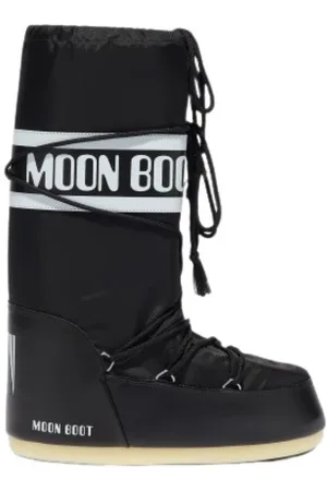 Moon Boot Skor, Dam, 39 EU, Nylon, Svarta ikonstövlar med vattentätt nylon