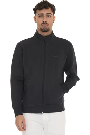 HUGO BOSS Sweatshirts & Hoodies, Herr, S, Bomull, Sweatshirt med dragkedja och sidologo