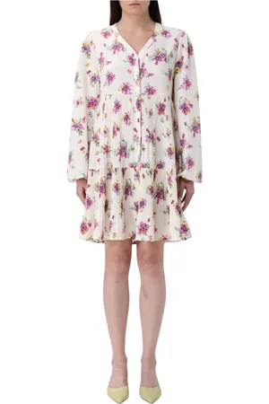 Liu Jo Klänning, Dam, M, Vit Blommig Miniklänning