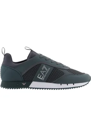 EA7 Skor, Herr, 42 2/3 EU, Grå Unisex Sneakers med Urban Stil