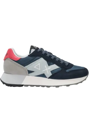 sun68 Skor, Herr, 42 EU, Läder, Marinblå Läder Textil Sneakers