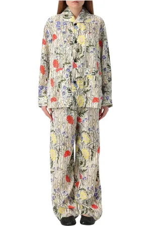Bottega Veneta Pyjamaser & Lounge, Dam, XS, Silkesblomma Pyjamasset