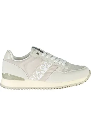 Napapijri Skor, Dam, 41 EU, Polyester, Grå Dam Sneaker med Kontrasterande Accenter