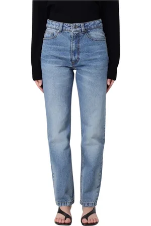 Ami Jeans, Dam, W26, Klassiska Blå Straight-Leg Jeans