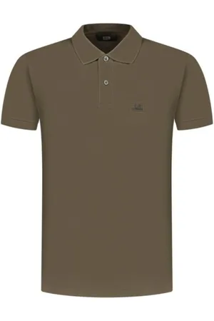C.P. Company Topp, Herr, 3Xl, Bomull, Stretch Piquet Logo Polo Ivy