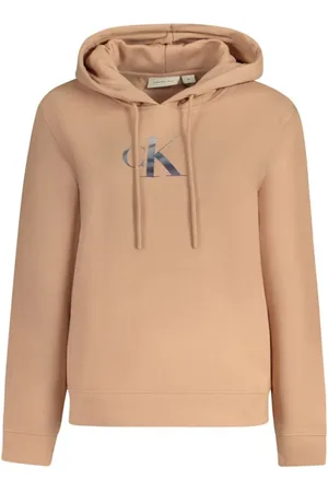 Calvin Klein Sweatshirts & Hoodies, Dam, S, Bomull, Rosa Bomull Damtröja Hoodie